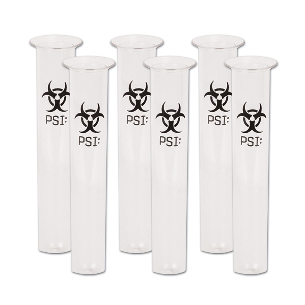 Party Central Club Pack of 72 Black and Clear PSI Test Tube Shot Glass Party Favors 2 oz.